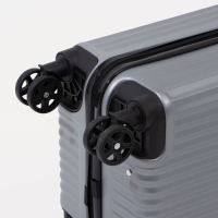 Чемодан малый 43 л (S), отдел на молнии, кодовый замок, цвет серебряный