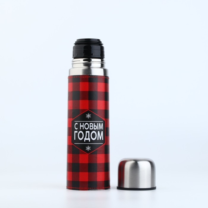 Термос в кожзаме "С Новым Годом", 500 мл