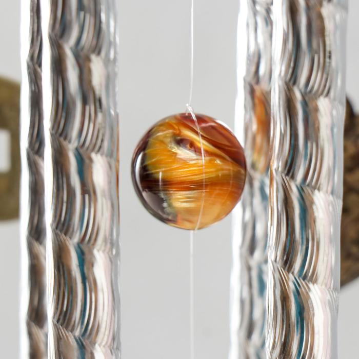 Музыка ветра пластик. металл "Сердечки и китайские монеты" 4 трубки 70 см