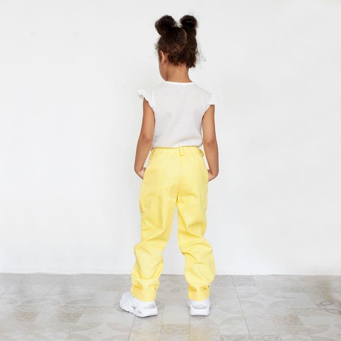 Джинсы для девочки MINAKU: Casual collection KIDS, цвет лимонный, рост 128 см Джинсы для девочки MINAKU: Casual collection KIDS, цвет лимонный, рост 128 см