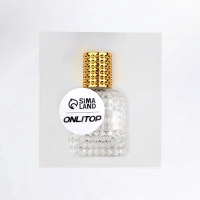 Флакон для парфюма, с распылителем, стеклянный, 30 мл, цвет прозрачный/золотистый Флакон для парфюма, с распылителем, стеклянный, 30 мл, цвет прозрачный/золотистый