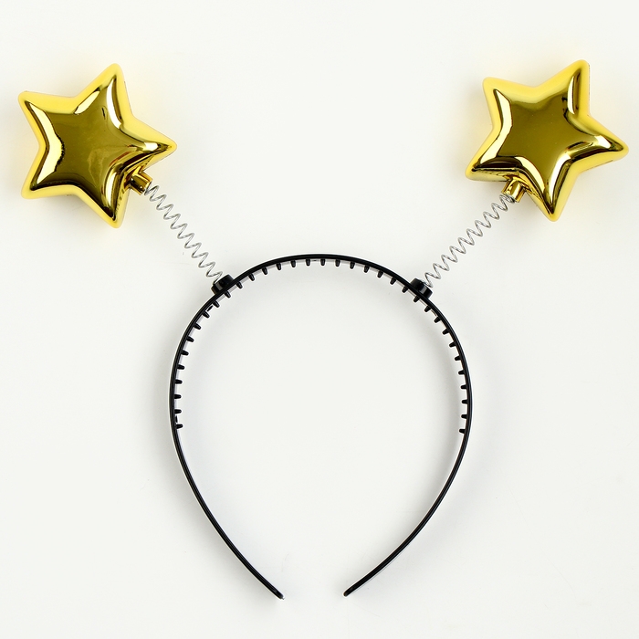 Карнавальный ободок «Звёздочки», цвет золотой Карнавальный ободок «Звёздочки», цвет золотой