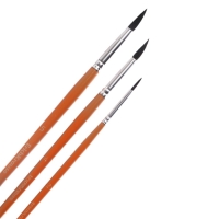 Набор кистей белка 3 штуки, ErichKrause "JollyFriends" для акварели и гуаши, блистер