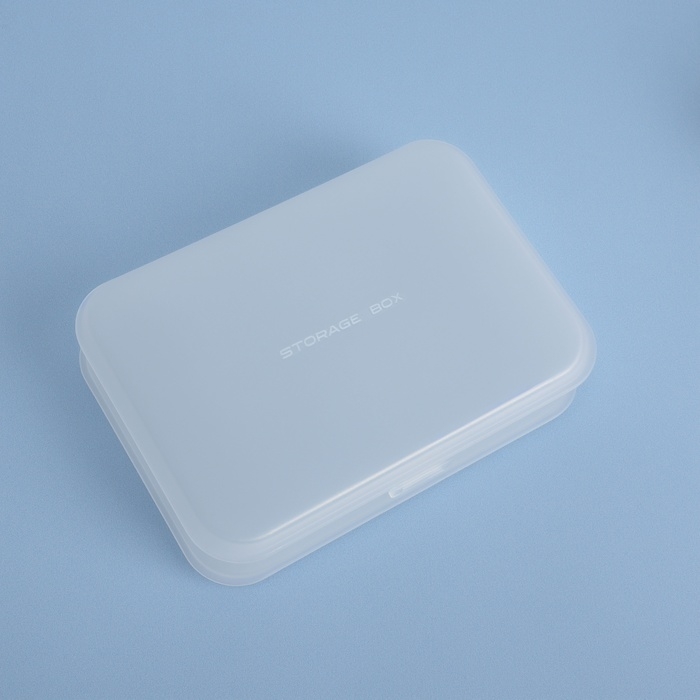 Органайзер с крышкой, 14 &times; 9,7 &times; 3,3 см, цвет прозрачный