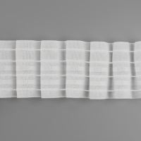 Шторная лента классическая, матовая, 6 см, 50 &plusmn; 1 м, цвет белый