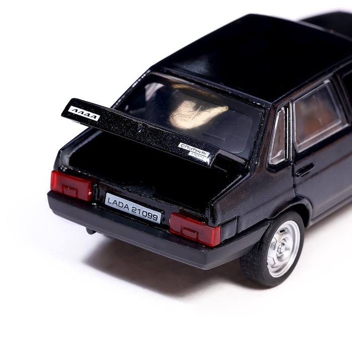 Машинка металлическая LADA-21099, ретро - модель «СПУТНИК», открываются двери, багажник, инерция, 12 см, чёрный Машинка металлическая LADA-21099, ретро - модель «СПУТНИК», открываются двери, багажник, инерция, 12 см, чёрный
