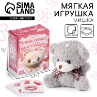 Мягкая игрушка сюрприз с наклейками, мишка