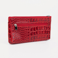 Кошелёк-ключница женский на молнии, цвет красный Кошелёк-ключница женский на молнии, цвет красный