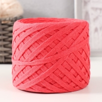 Трикотажная пряжа "Риббон" 85м/170&plusmn;5 гр (Коралл)