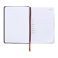 Ежедневник датированный 2024 года, А5, 176 листов, Attomex.Croco, обложка искусственная кожа, ляссе, блок 70 г/м2, коричневый