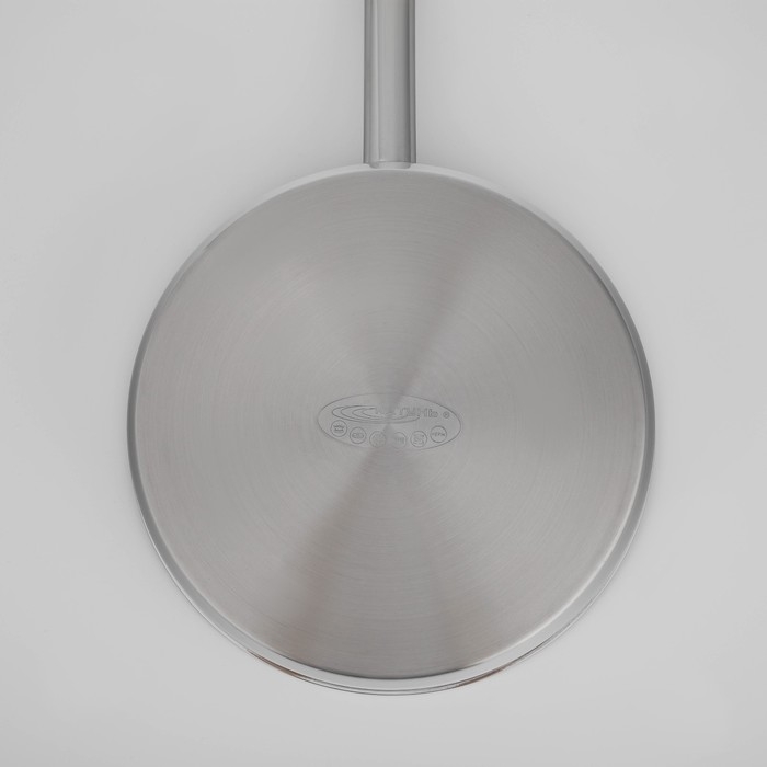Сковорода из нержавеющей стали &laquo;Общепит&raquo;, d=28 см, h=7,5 см, корпус 0,6 мм, капсульное дно 3,5 мм, антипригарное покрытие, индукция