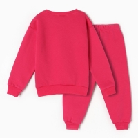 Комплект для девочки (свитшот, брюки), цвет фуксия, рост 98 см