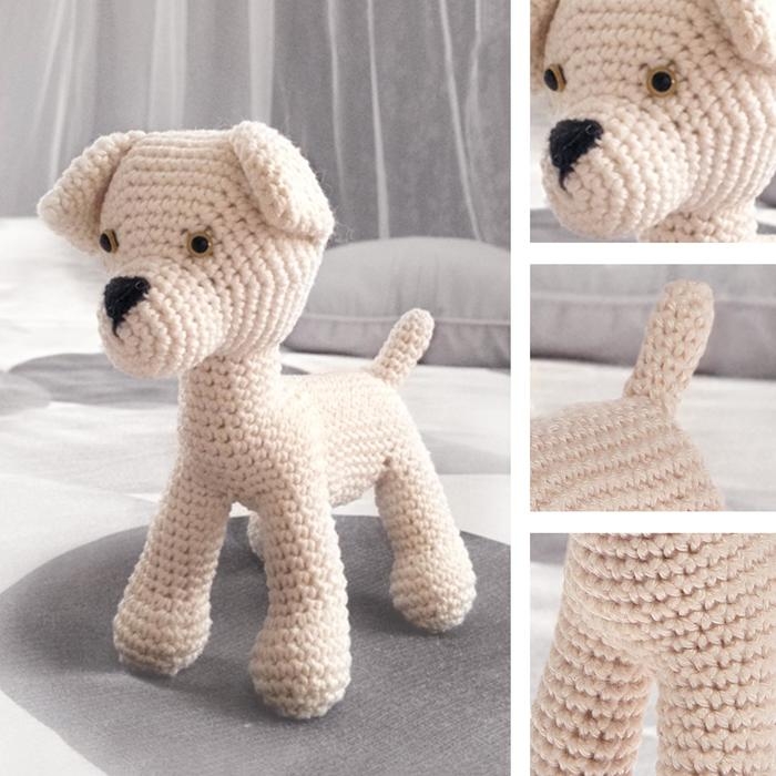 Набор для вязания. Амигуруми: мягкая игрушка своими руками &laquo;Пёсик Тревор&raquo;, 16 см