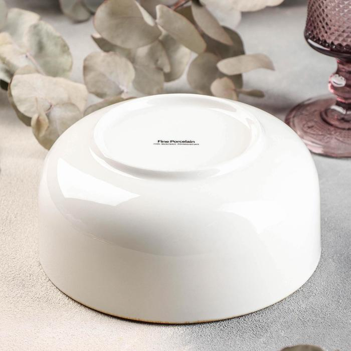 Салатник керамический &laquo;Сапфир&raquo;, d=15,5 см, цвет оранжевый