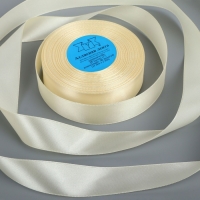 Лента атласная, 25 мм &times; 33 &plusmn; 2 м, цвет кремовый №008
