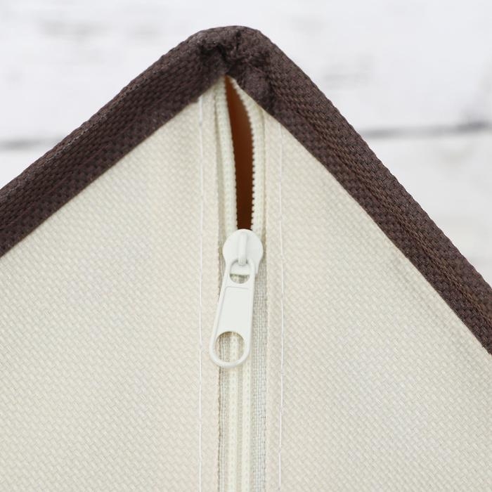 Органайзер для хранения белья с крышкой «Собачки», 13 отделений, 32,5×24×12 см, цвет бежевый Органайзер для хранения белья с крышкой «Собачки», 13 отделений, 32,5×24×12 см, цвет бежевый