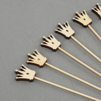 Шпажки деревянные &laquo;Корона&raquo;, 11 см, набор 12 шт.