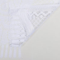 Тюль на кухню без шторной ленты, 170х160 см, цвет белый, 100% полиэстер Тюль на кухню без шторной ленты, 170х160 см, цвет белый, 100% полиэстер