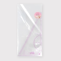 Лекало портновское метрическое &laquo;Треугольник&raquo;, 20,5 &times; 11 см, толщина 0,5 мм, цвет прозрачный