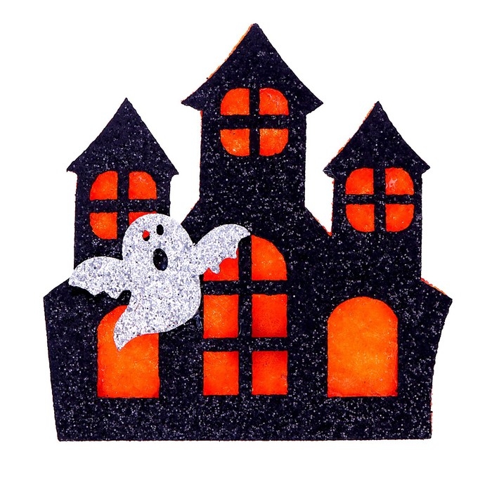 Декор фетровый &laquo;Замок&raquo; набор 5 шт., размер 1 шт: 5,5 &times; 5,5 см