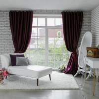Штора портьерная «Этель» 270×300 см, двусторонний блэкаут, цвет Сливовый, пл.240г/м², 100 п/э Штора портьерная «Этель» 270×300 см, двусторонний блэкаут, цвет Сливовый, пл.240г/м², 100 п/э