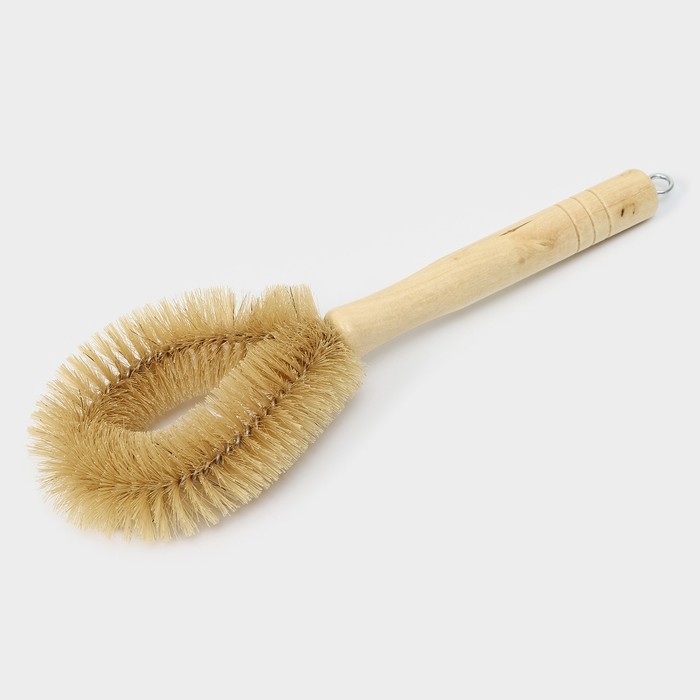 Ёршик для посуды Доляна, 25,5&times;7&times;3,5 см, овал, деревянная ручка