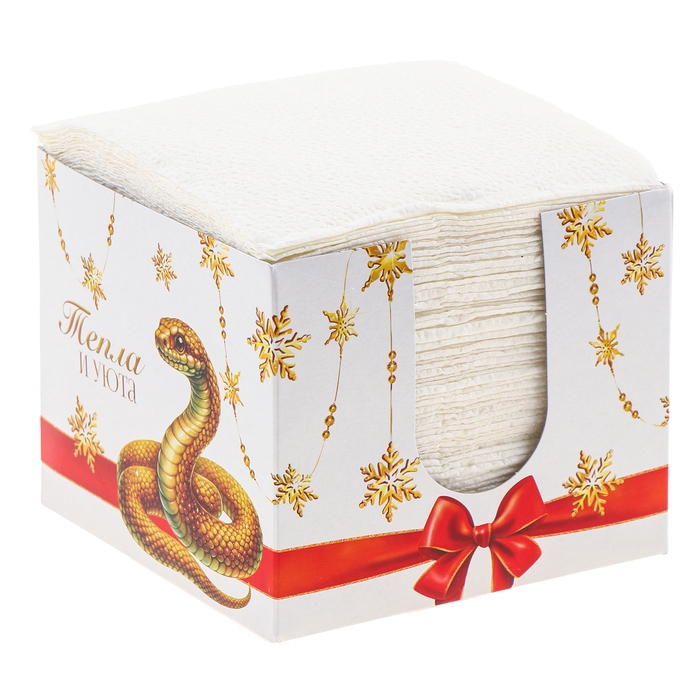 Салфетки новогодние бумажные в коробке «Ёлочные игрушки», интерьерные, 75 листов Салфетки новогодние бумажные в коробке «Ёлочные игрушки», интерьерные, 75 листов