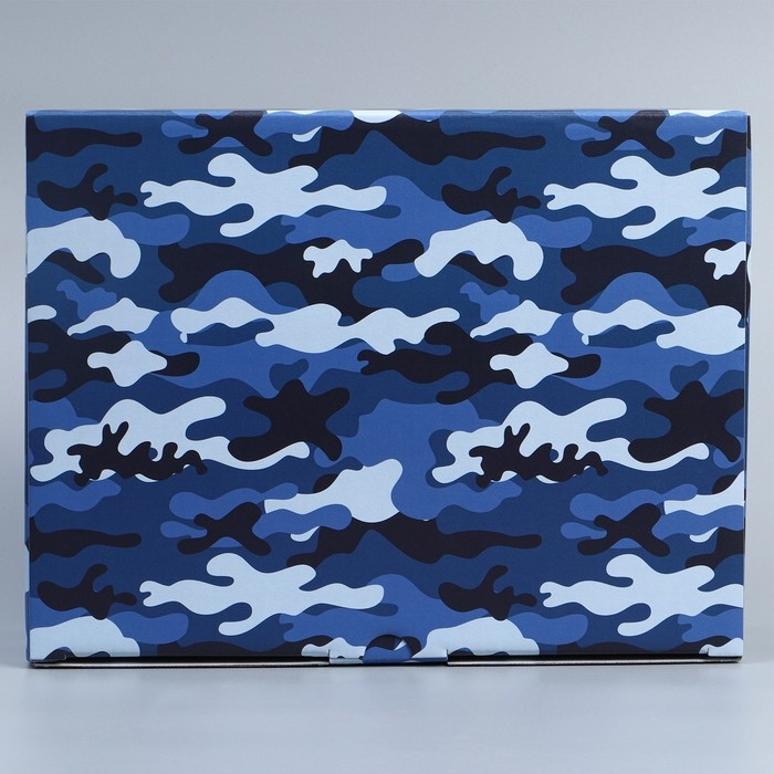 Коробка подарочная сборная, упаковка, &laquo;Милитари&raquo;, 30 х 23 х 12 см