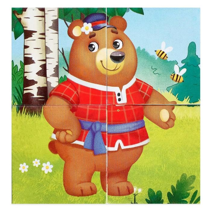 Кубики картонные «Любимые сказки», 4 шт Кубики картонные «Любимые сказки», 4 шт