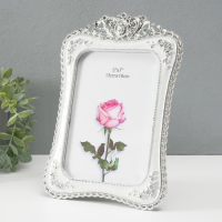 Фоторамка 13х18 см "Овал с розами" перламутр 24х17х1 см