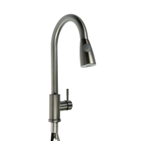 Смеситель для кухни ZEIN Z4961, нержавеющая сталь, с выдвижной лейкой, 2 режима, серый Смеситель для кухни ZEIN Z4961, нержавеющая сталь, с выдвижной лейкой, 2 режима, серый