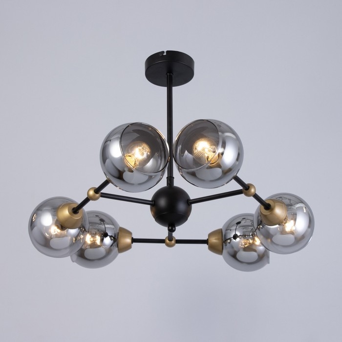 Люстра Люстра "Атом" 6х60Вт Цоколь: Е27 Цвет: Черный