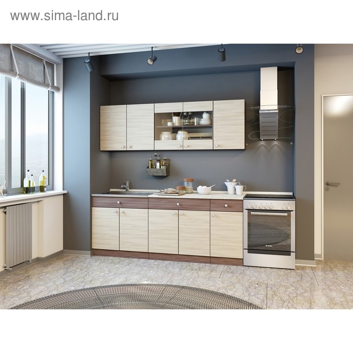 Шкаф напольный, 400 &times; 450 &times; 840, Ясень шимо темный/Ясень шимо светлый