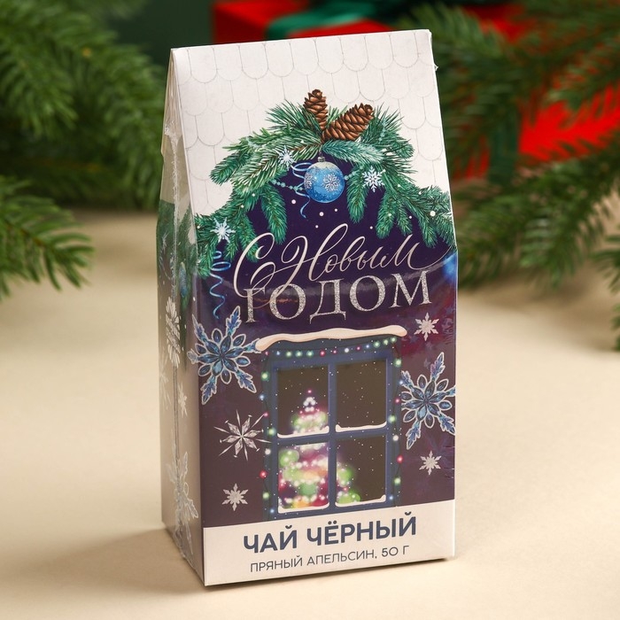 Чай чёрный &laquo;С Новым годом&raquo;, вкус: апельсин и корица, 50 г.