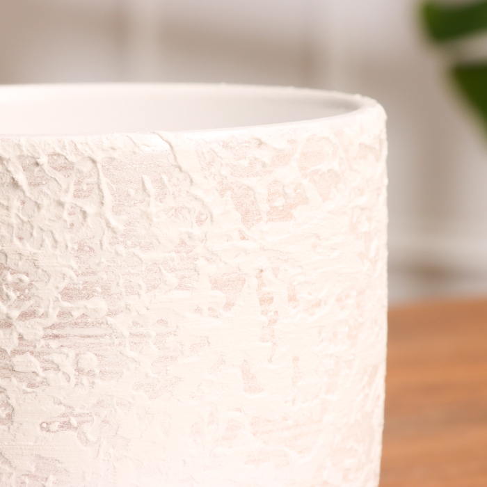 Горшок цветочный Лава белая 0.8 л