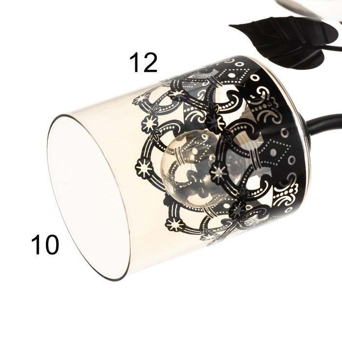 Люстра Люстра "Рузанна" 5хЕ27 40Вт черно-золотой 60х60х27 см BayerLux