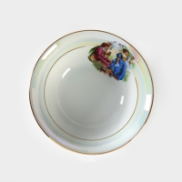 Салатник фарфоровый &laquo;Мадонна&raquo;, 360 мл, d=14,5 см, рисунок микс, цвет белый