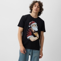 Футболка мужская KAFTAN Santa, черный, р. M