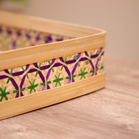 Корзинка плетёная, из бамбука 30х23х8 см