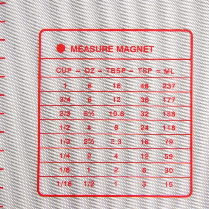 Армированный коврик с разметкой, силикон, 40&times;60 см, цвет белый