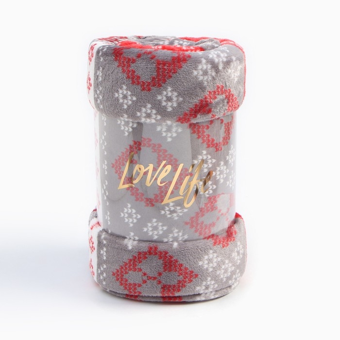 Плед LoveLife &laquo;Новогодний узор&raquo; 200х220 см,100% п/э, велсофт 280 гр/м2