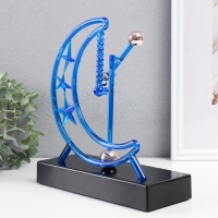 Маятник пластик "Месяц и звезды" от батареек, синий 21,8х8,8х24,2 см