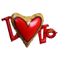 Шар фольгированный 40" &laquo;Сердце LОVE&raquo;