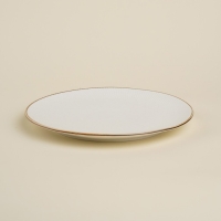 Тарелка обеденная фарфоровая SL Home &laquo;Волна в камне&raquo;, d=25,5 см, цвет белый