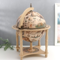 Глобус-бар декоративный, песочный цвет 43х33х33 см