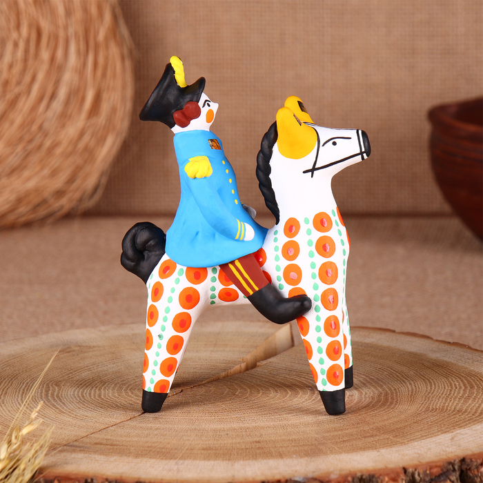 Дымковская игрушка Дымковская игрушка "Всадник офицер", микс