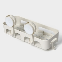 Полка на вакуумных присосках, 30×13×16 см, цвет белый Полка на вакуумных присосках, 30×13×16 см, цвет белый