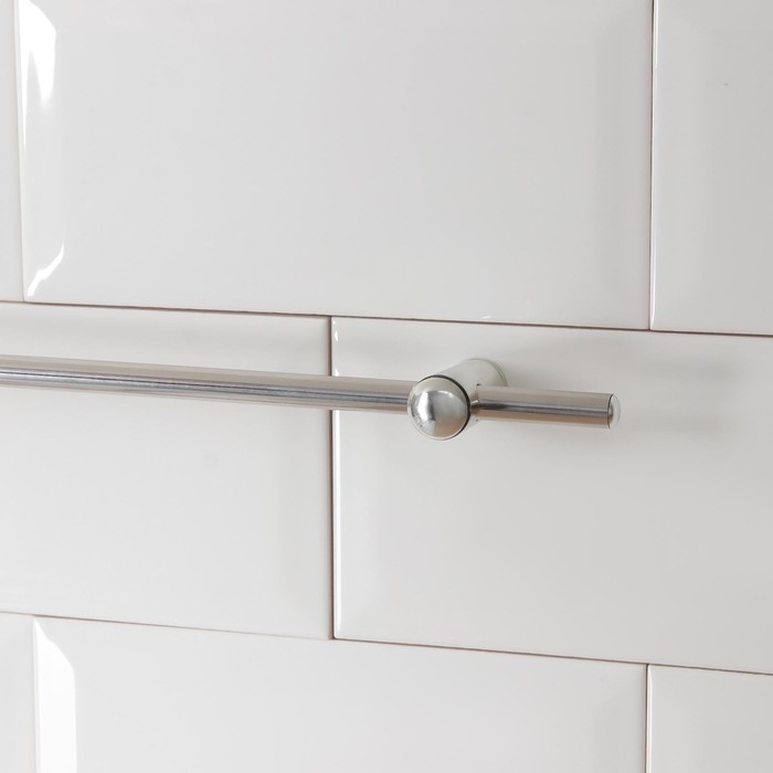 Рейлинг 60 см, d=1 см, c комплектом для монтажа, цвет хромированный