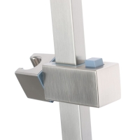 Набор для душа ZEIN S1001, квадратный, стойка, держатель, нержавеющая сталь, сатин Набор для душа ZEIN S1001, квадратный, стойка, держатель, нержавеющая сталь, сатин