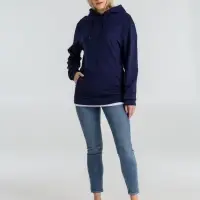 Толстовка с капюшоном унисекс Hoodie, темно-синяя, размер S